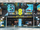 EE Studio Westfield Store Front with digital display cubes