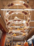 Timberland Bridge Concept Shanghai Hanging Perspex Shoe Display