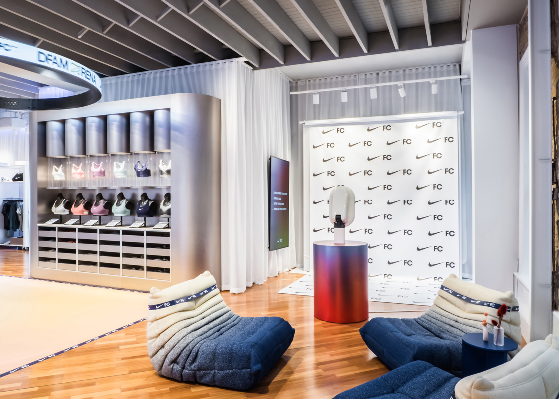 Nike Dream Arena Sydney Store Interior Content Capture and lounge sofas