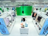 Nike Style in Hongdae Store interior overview with content capture booth